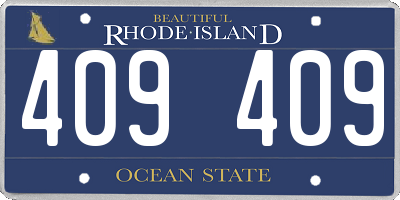 RI license plate 409409