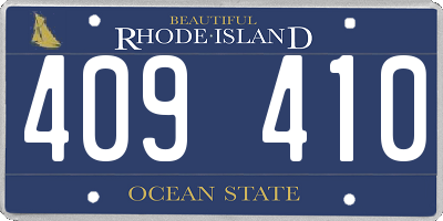 RI license plate 409410
