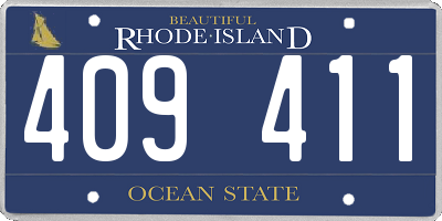 RI license plate 409411