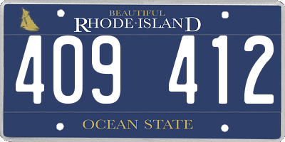 RI license plate 409412