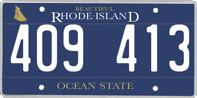 RI license plate 409413
