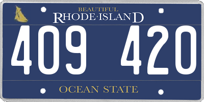 RI license plate 409420