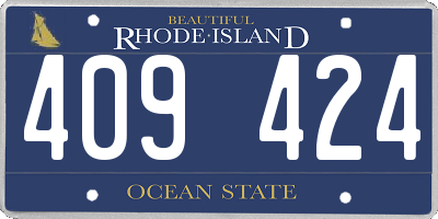 RI license plate 409424