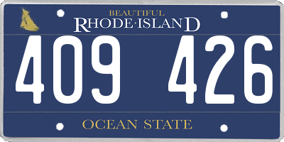RI license plate 409426