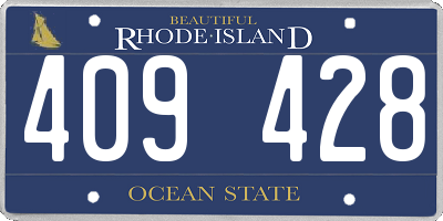 RI license plate 409428