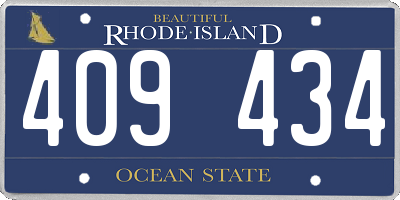 RI license plate 409434
