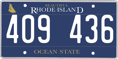 RI license plate 409436