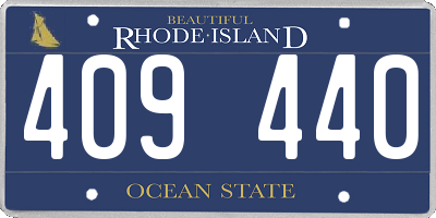RI license plate 409440