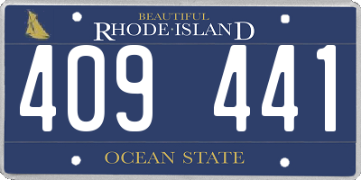 RI license plate 409441