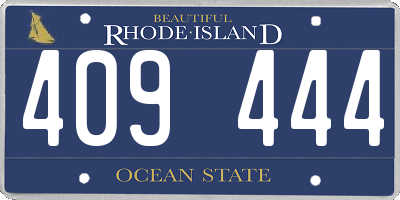 RI license plate 409444