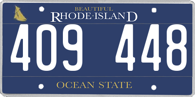 RI license plate 409448