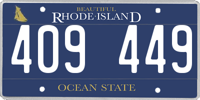 RI license plate 409449