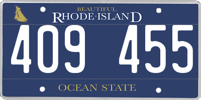RI license plate 409455