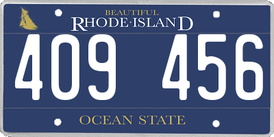 RI license plate 409456