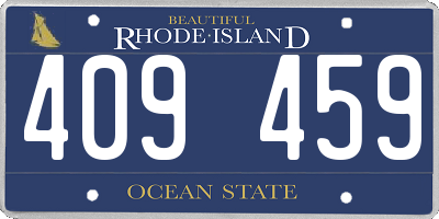 RI license plate 409459