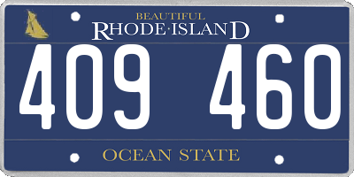 RI license plate 409460