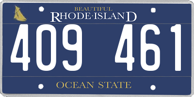 RI license plate 409461