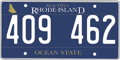 RI license plate 409462