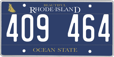 RI license plate 409464
