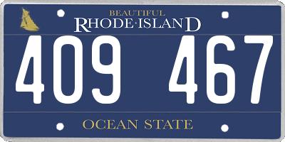 RI license plate 409467