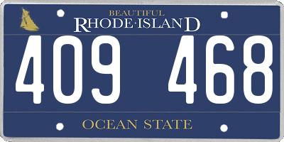 RI license plate 409468
