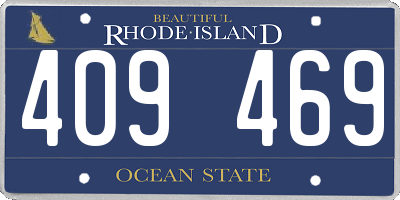 RI license plate 409469