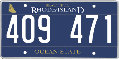 RI license plate 409471
