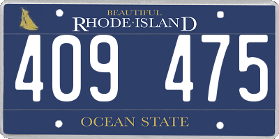 RI license plate 409475
