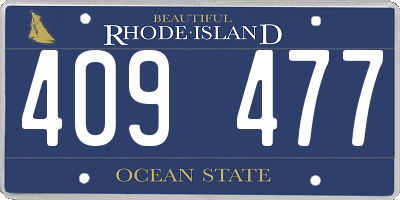 RI license plate 409477