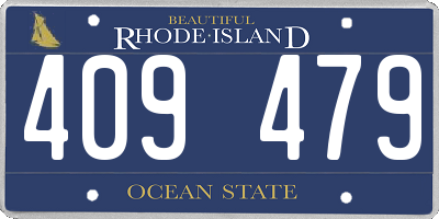 RI license plate 409479