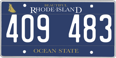 RI license plate 409483