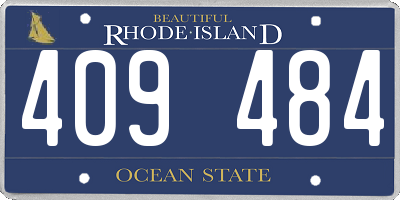 RI license plate 409484