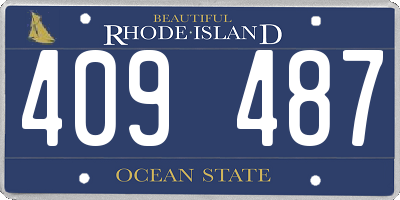 RI license plate 409487