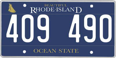 RI license plate 409490