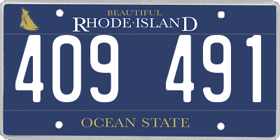 RI license plate 409491
