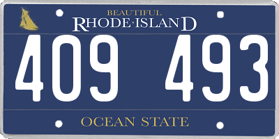 RI license plate 409493