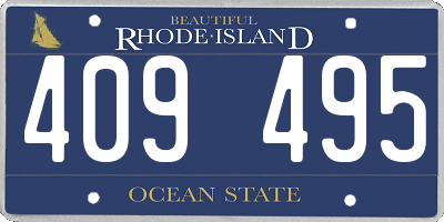 RI license plate 409495