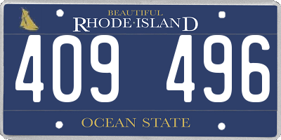 RI license plate 409496