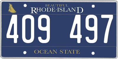 RI license plate 409497