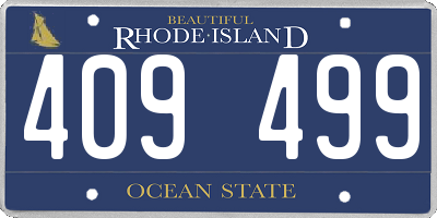 RI license plate 409499