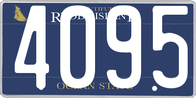 RI license plate 4095