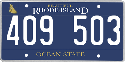 RI license plate 409503