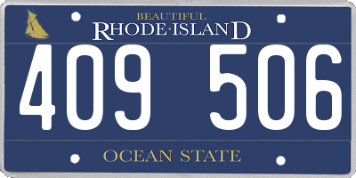 RI license plate 409506