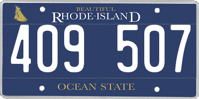 RI license plate 409507