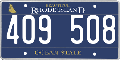 RI license plate 409508