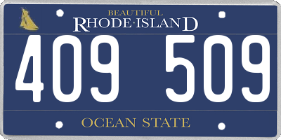 RI license plate 409509