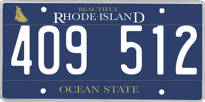 RI license plate 409512