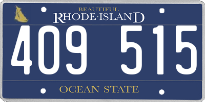 RI license plate 409515