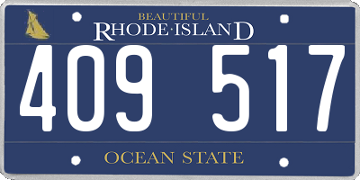 RI license plate 409517