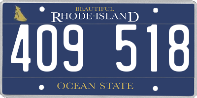 RI license plate 409518